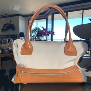 Hogan Canvas and Leather Bag